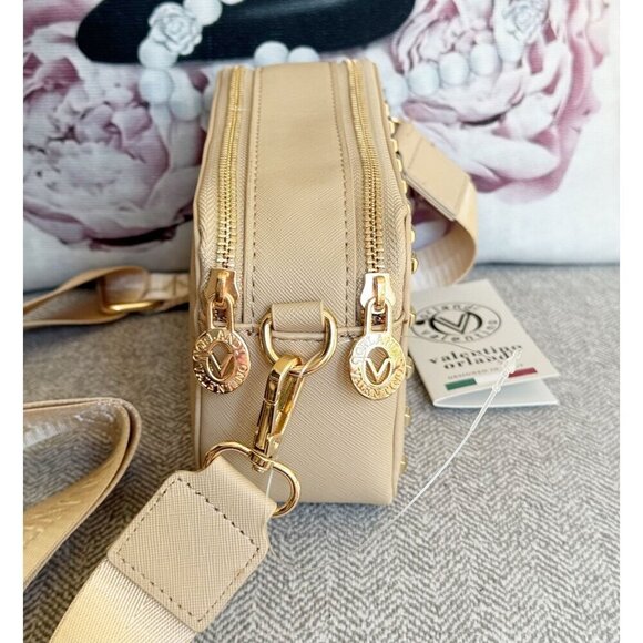 Valentino Orlandi Taupe Double Zipper Crossbody NWT - Picture 5 of 8